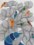 Multi Peacock Gond Wall Painting